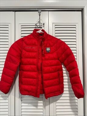 Kids' Puffer Jacket in Bright Red